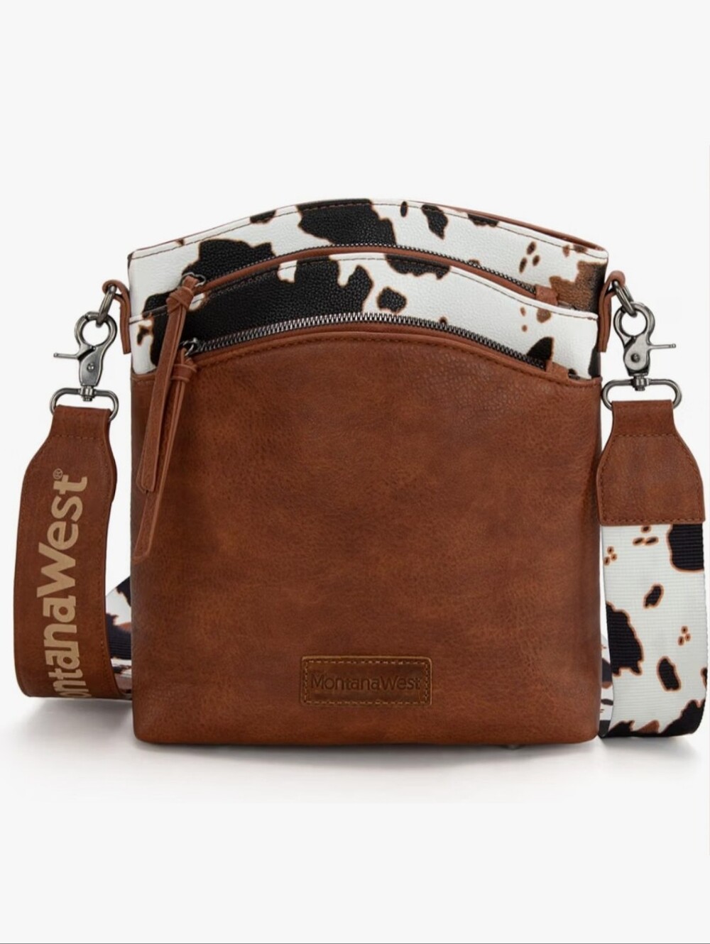 Montana West Multi Zip Pocket Crossbody Bag With Guitar Strap